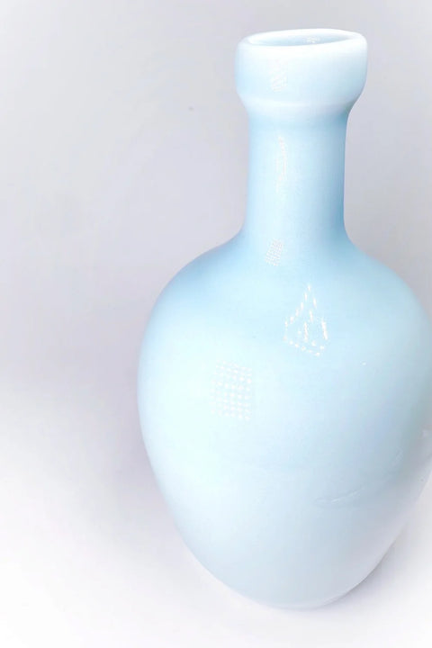 bottled aqua bud vase